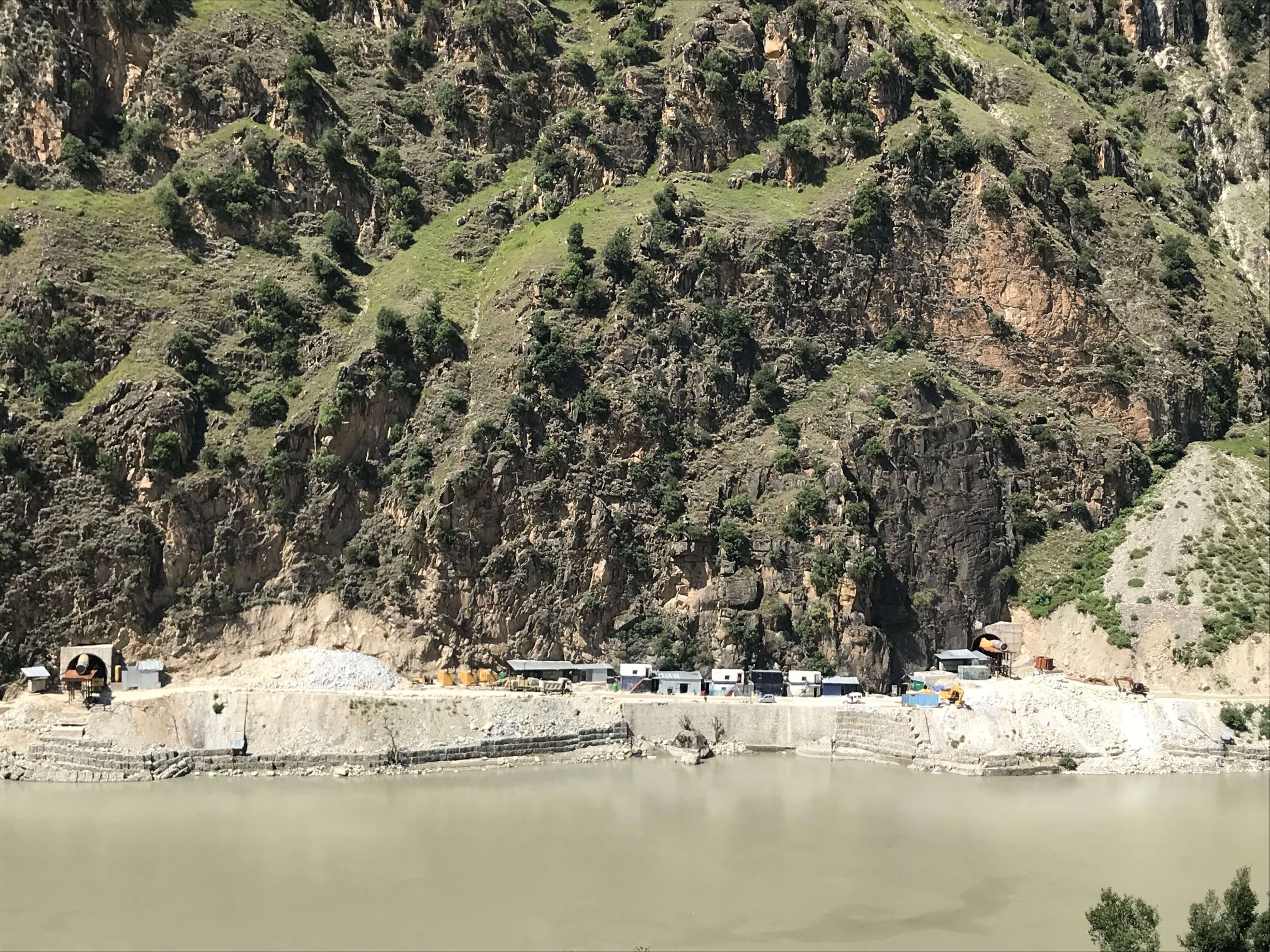 Pakal Dul Project from the left bank of River Marusadar, a tributary of River Chenab, in J&K