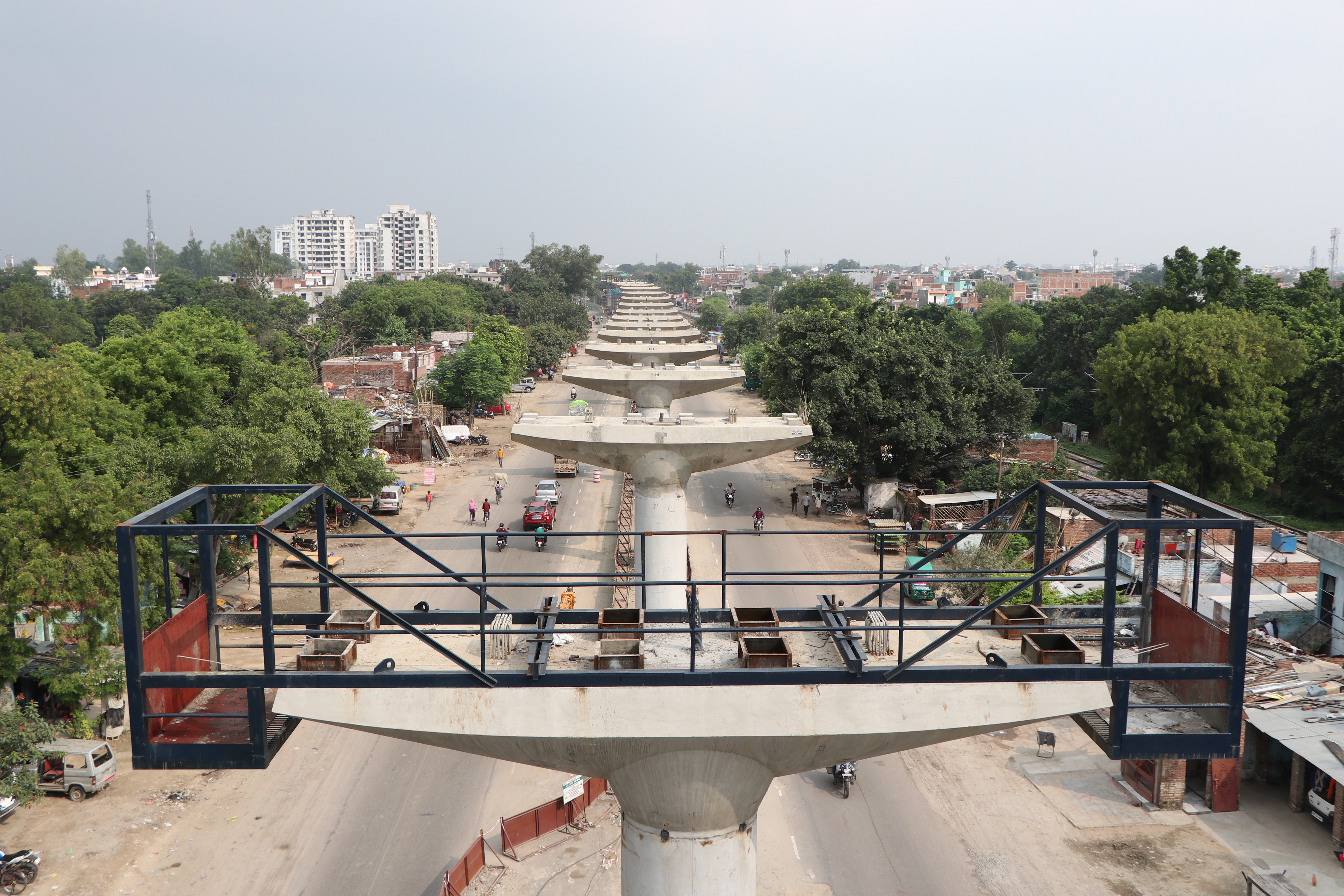 Ground view from P-11 showing start of alignment