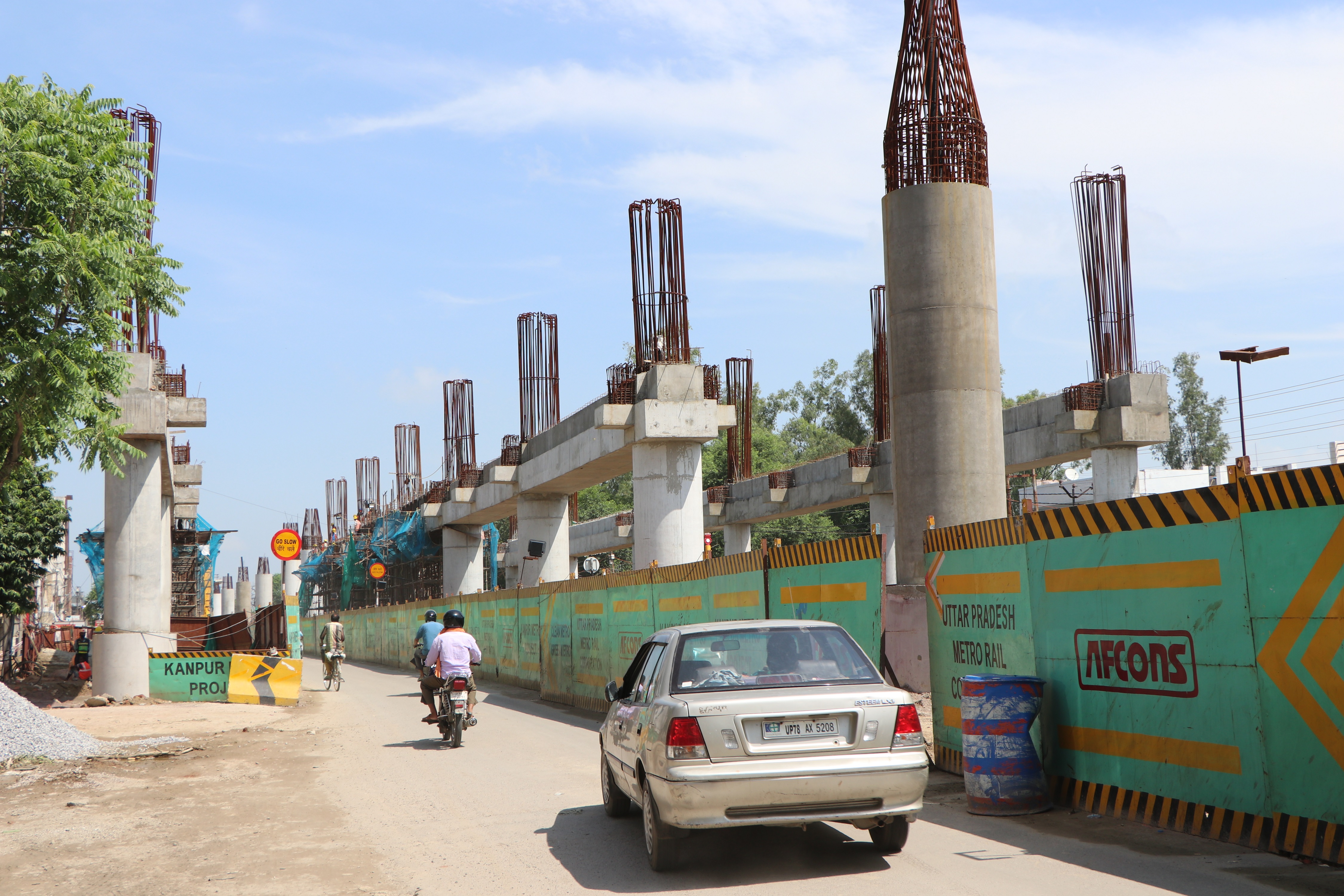 View of concourse level of IIT Kanpur Elevated Metro Station which is 1st of 9 stations