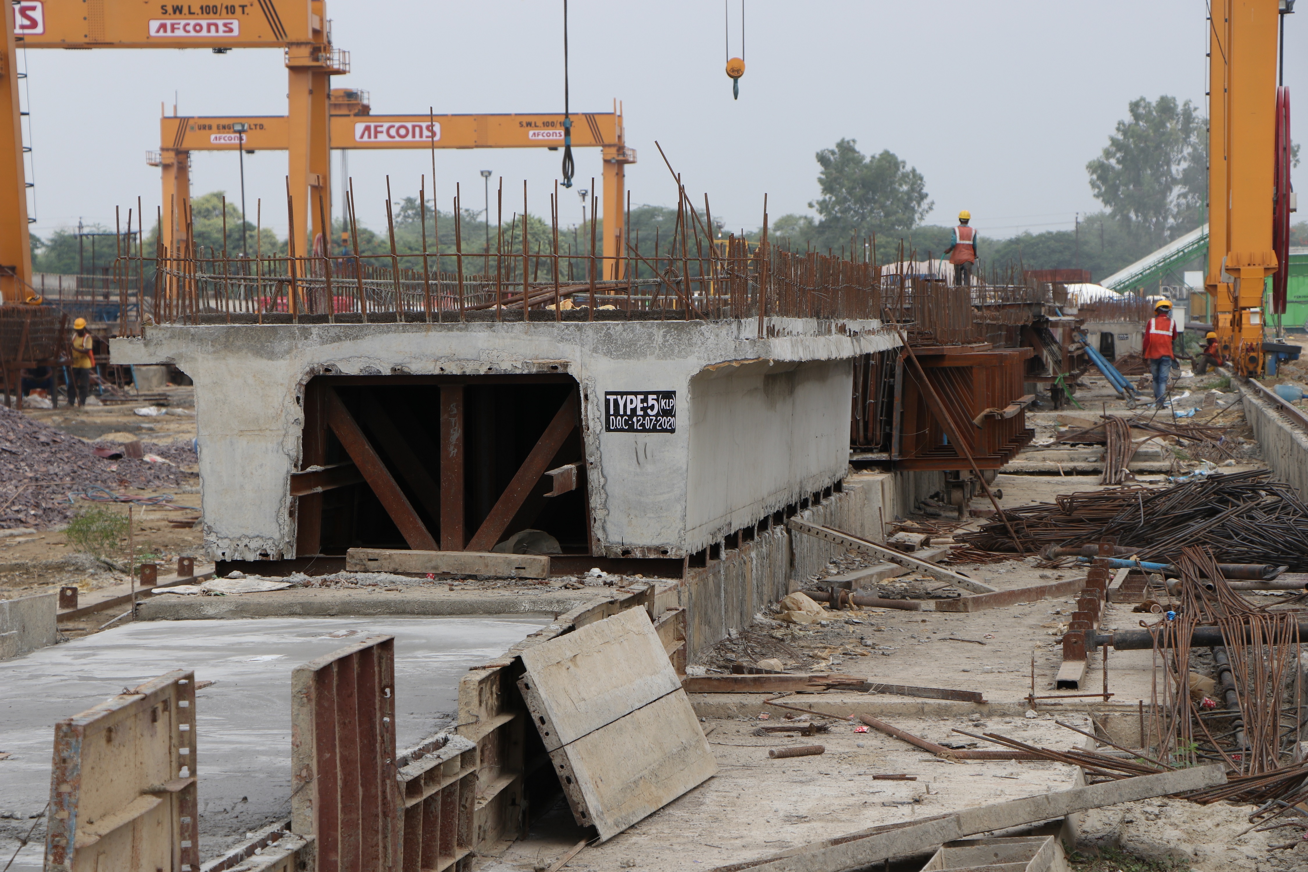 India’s 1st ever Precast Double T girder of Type-5 casted at Casting Yard