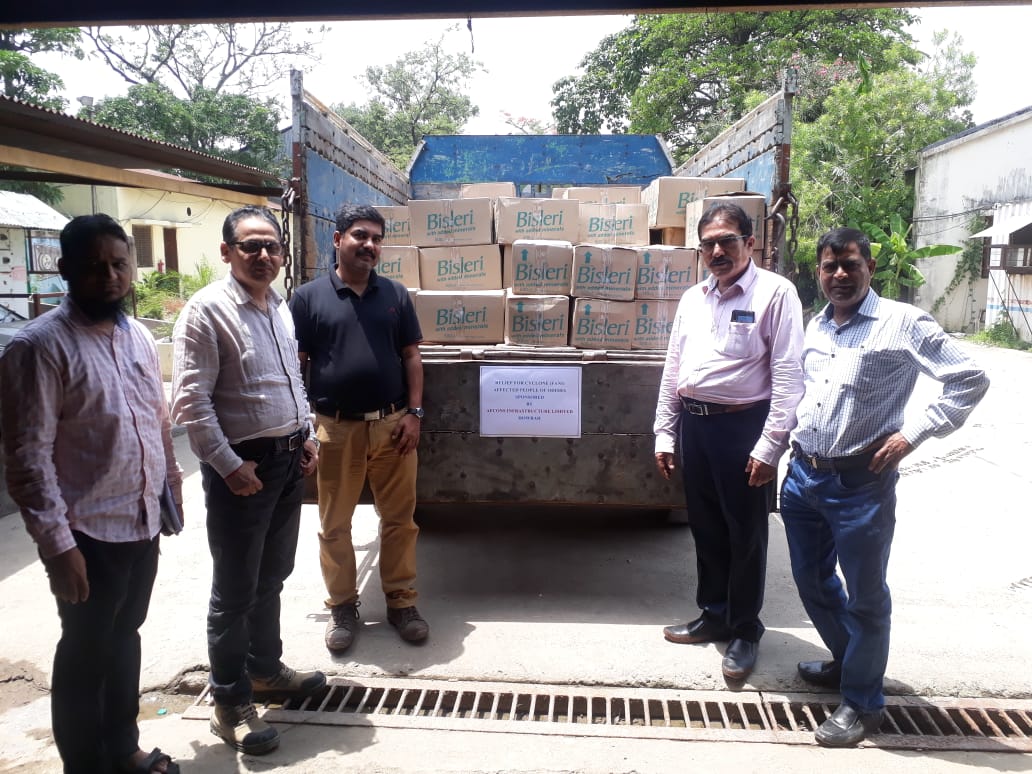 The KMRC (1674) site team sent food items, water bottles and solar lanterns to help the distressed in Odisha because of Fani cyclone