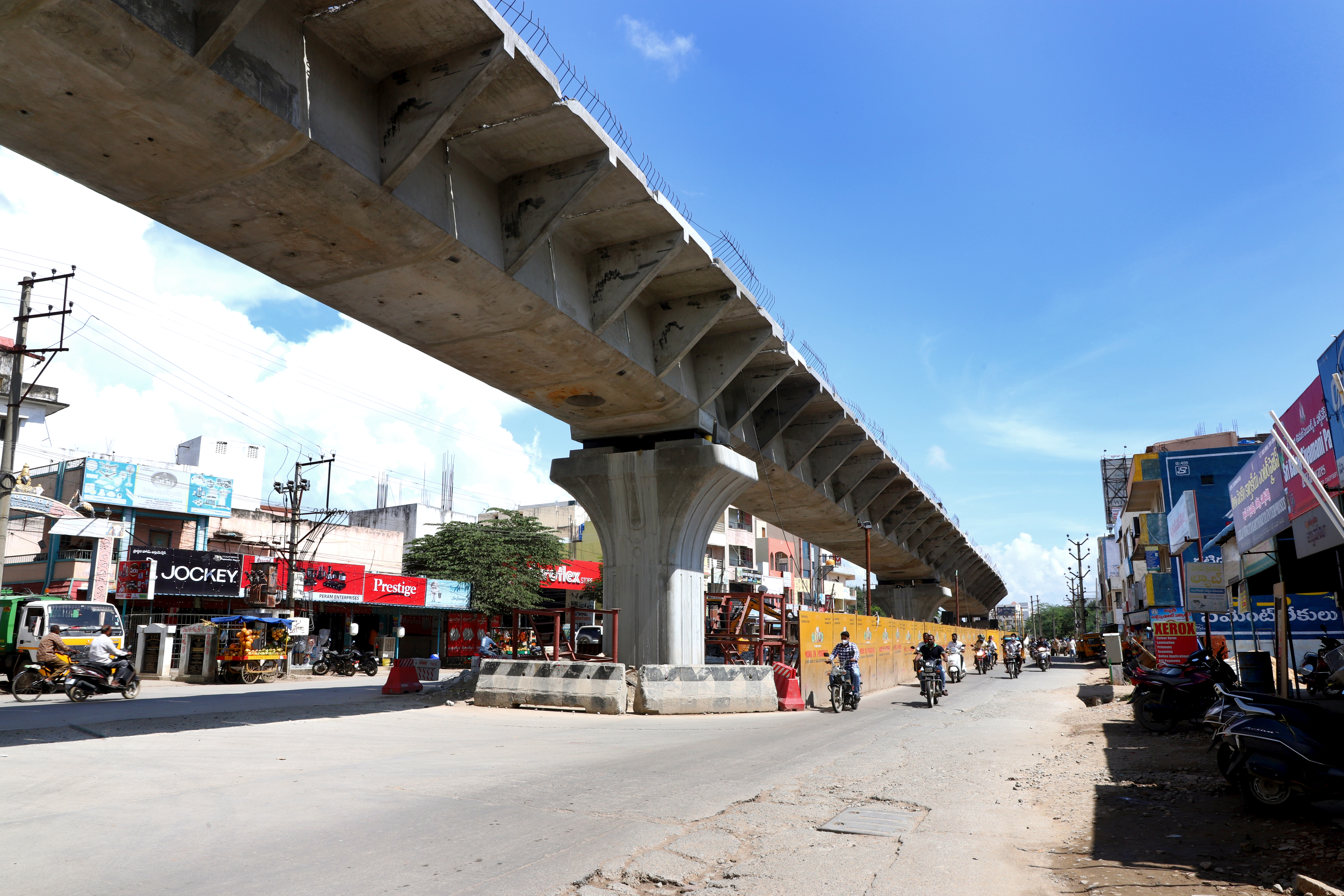 Garuda Varadhi flyover work in progress