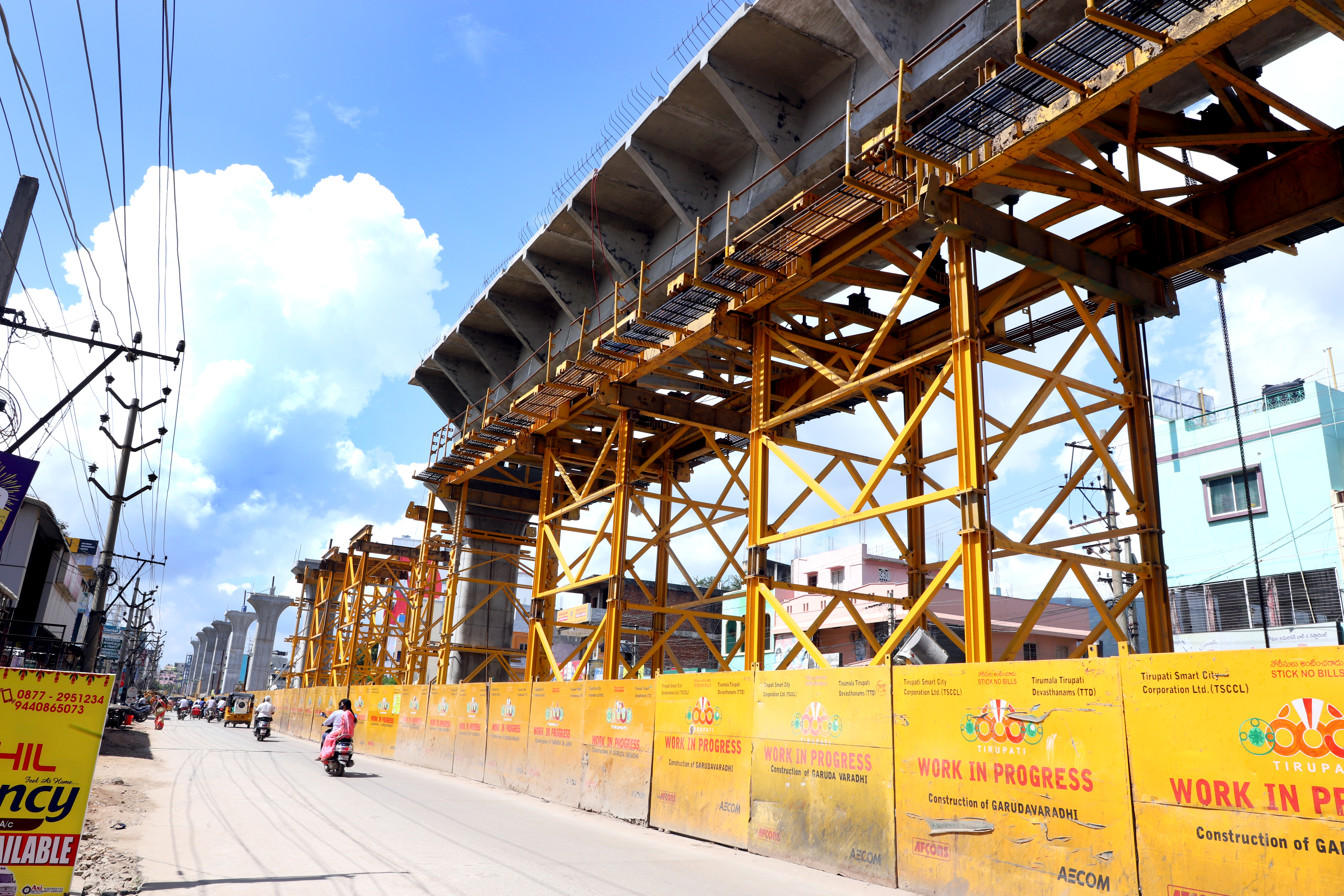 Garuda Varadhi flyover work in progress