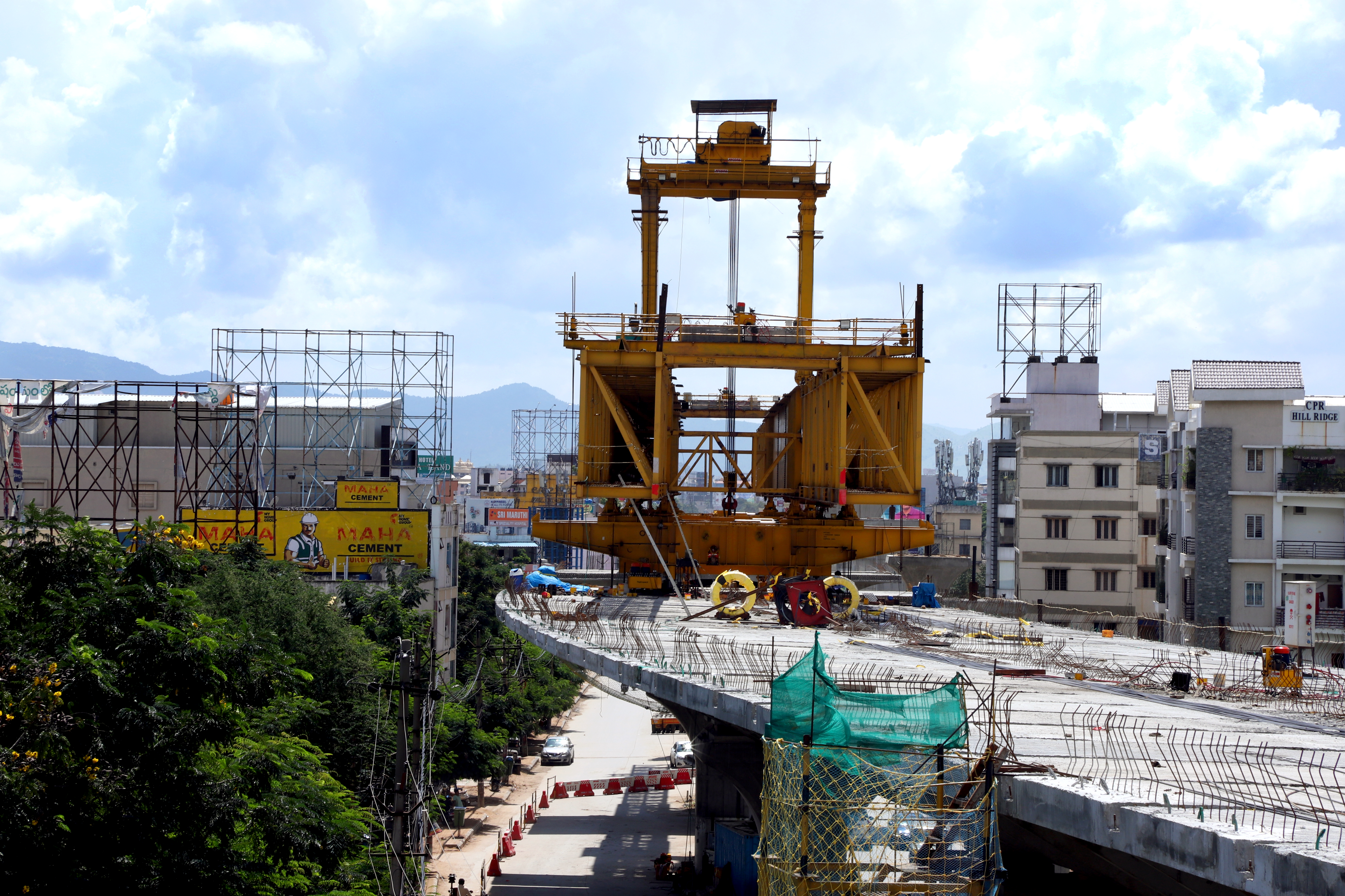 Garuda Varadhi flyover work in progress