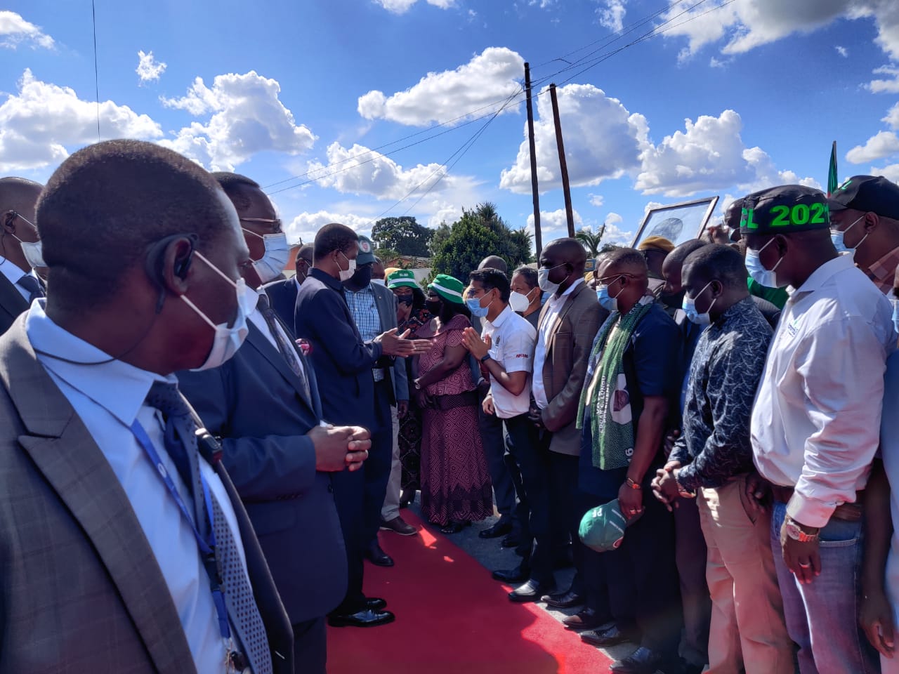 Honourable President of Zambia, His Excellency Edgar C Lungu, at the commissioning of Longacres flyover