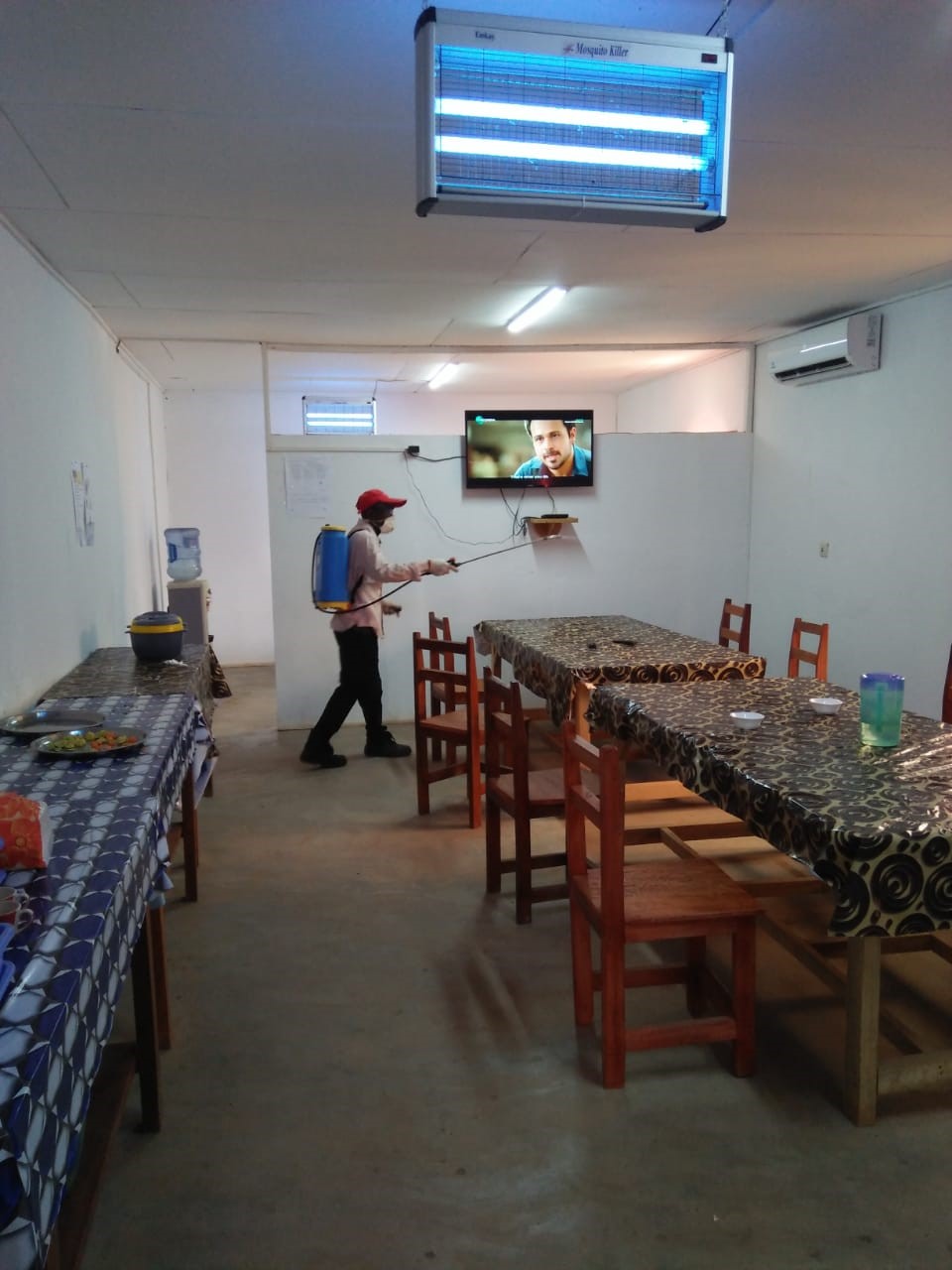 Regular fumigation at camps for staff and workers
