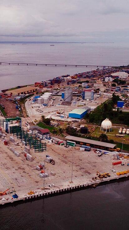 Nouveau port international d’Owendo, Gabon, Afrique