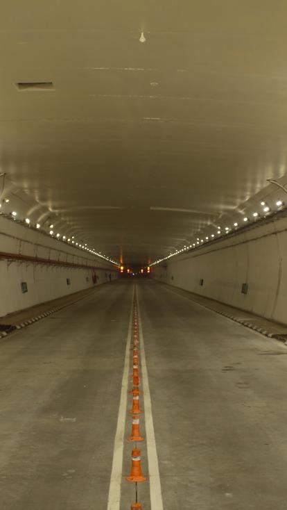 Inside tunnel