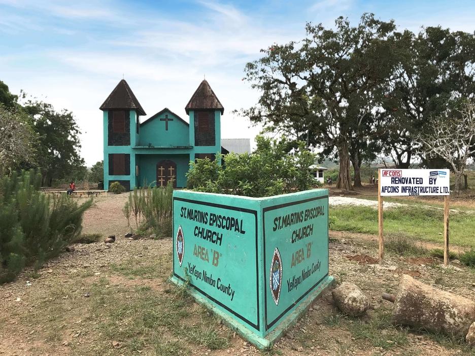 A newly-renovated church in Liberia – Afcons has made meaningful contributions to communities in Africa