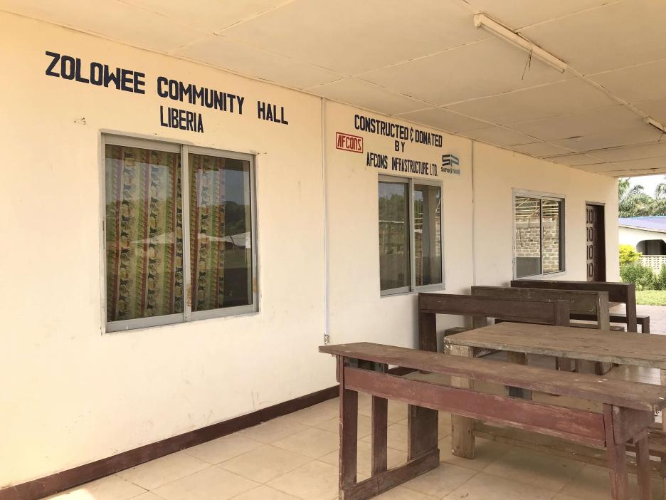 Afcons helped rebuild a community hall