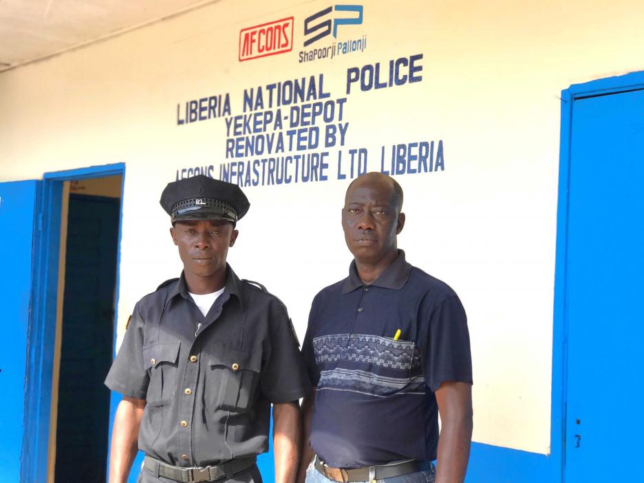 Afcons ont rénové le dépôt de Yekepa pour la police nationale du Liberia