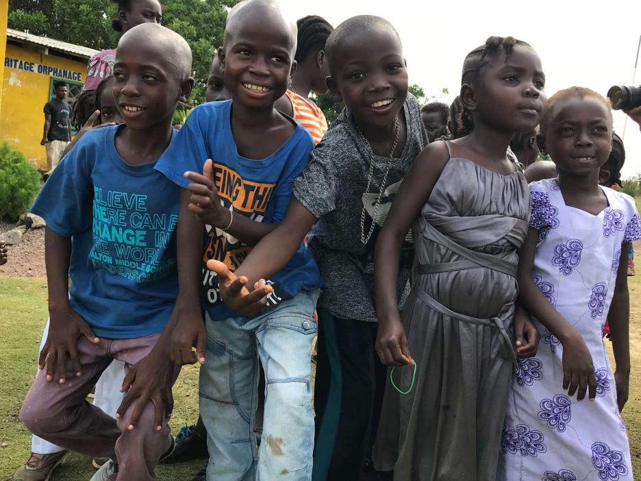 Happy faces at God’s Heritage Orphanage