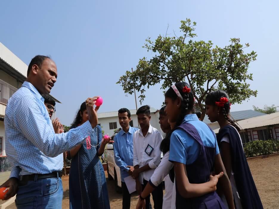 Afconians engage with students of tribal ashramshala as part of a volunteering programme