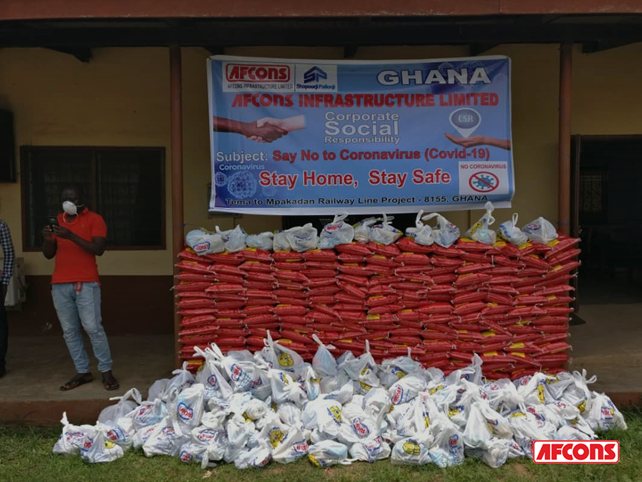 Afconians worked hand-in-hand with local governments to support communities affected by Covid 19 in Ghana