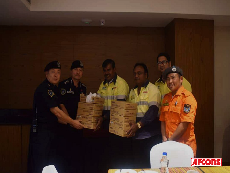 Distribution of walkie talkies to help in disaster management in Bhutan