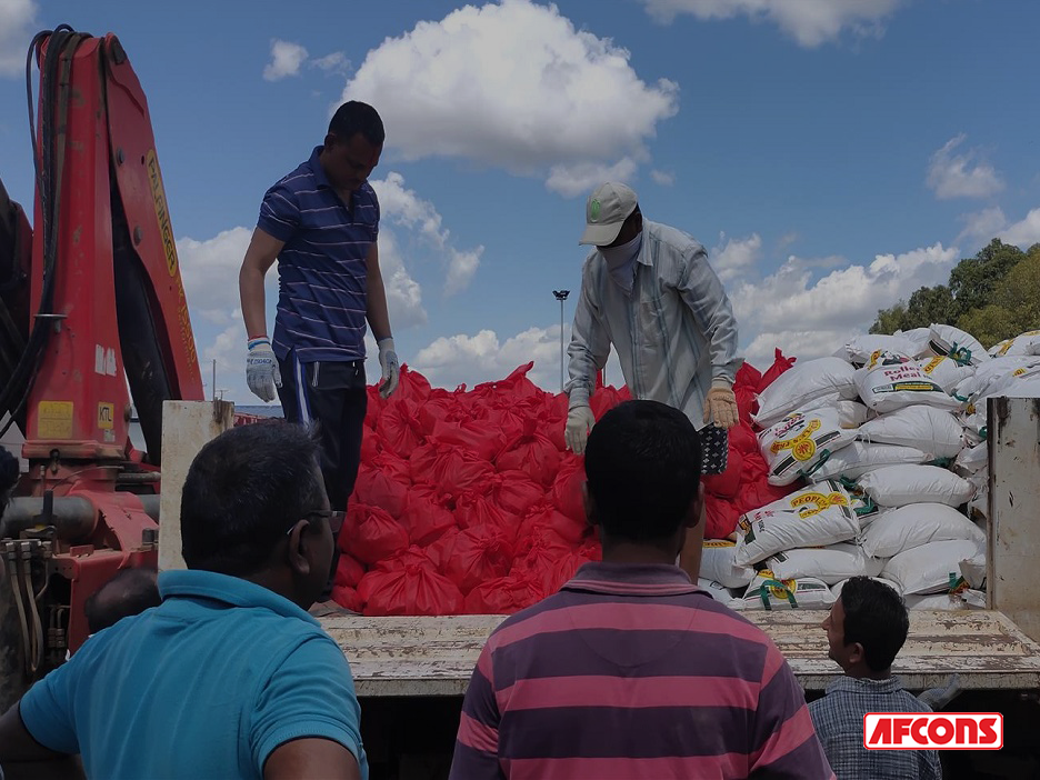 Nearly 5,000 poor families were provided with grocery items in Zambia