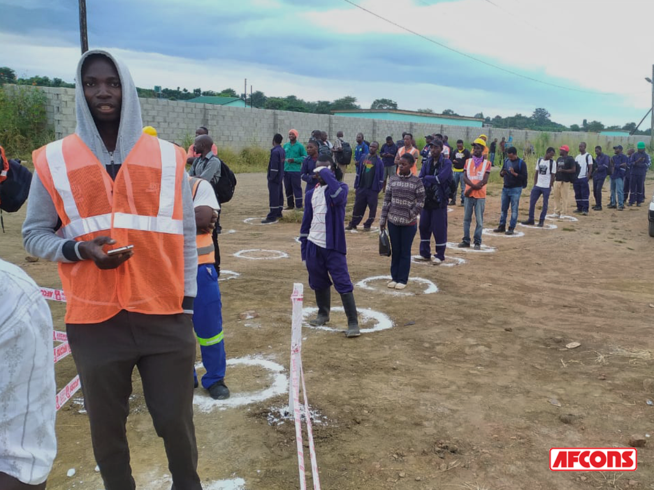 Social distancing and hand washing measures undertaken at sites before lockdown