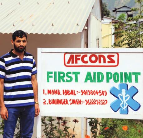 Afcons has helped provide first-aid facilities to locals
