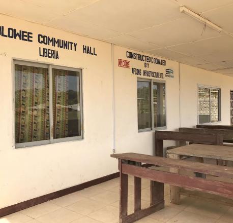 Afcons helped rebuild a community hall