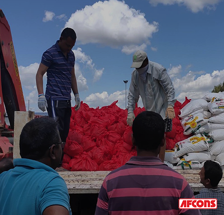 Nearly 5,000 poor families were provided with grocery items in Zambia